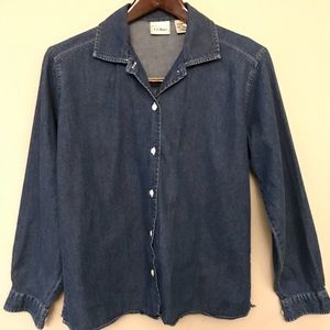 L.L Bean Long Sleeve Denim Shirt